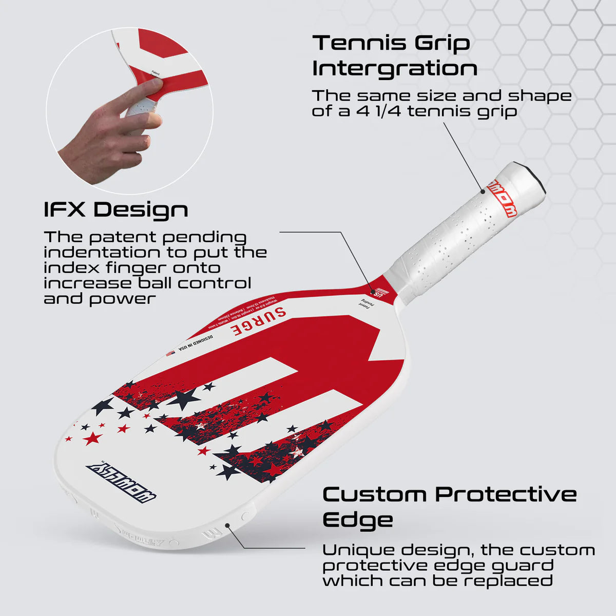 Wowlly Surge Regular (Canada/USA) Pickleball Paddle
