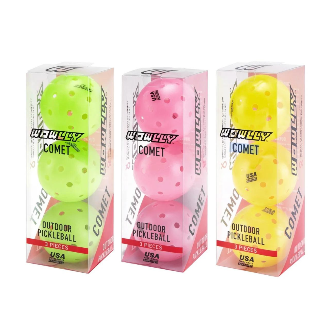 Wowlly Comet Outdoor Balls (Pink/Yellow/Green)