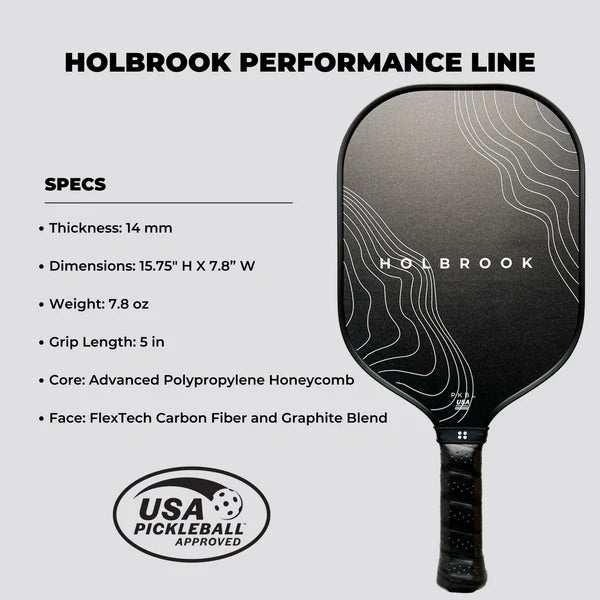 HOLBROOK Performance DAY N' NIGHT Pickleball Paddle 14mm | Hybrid Power, Control