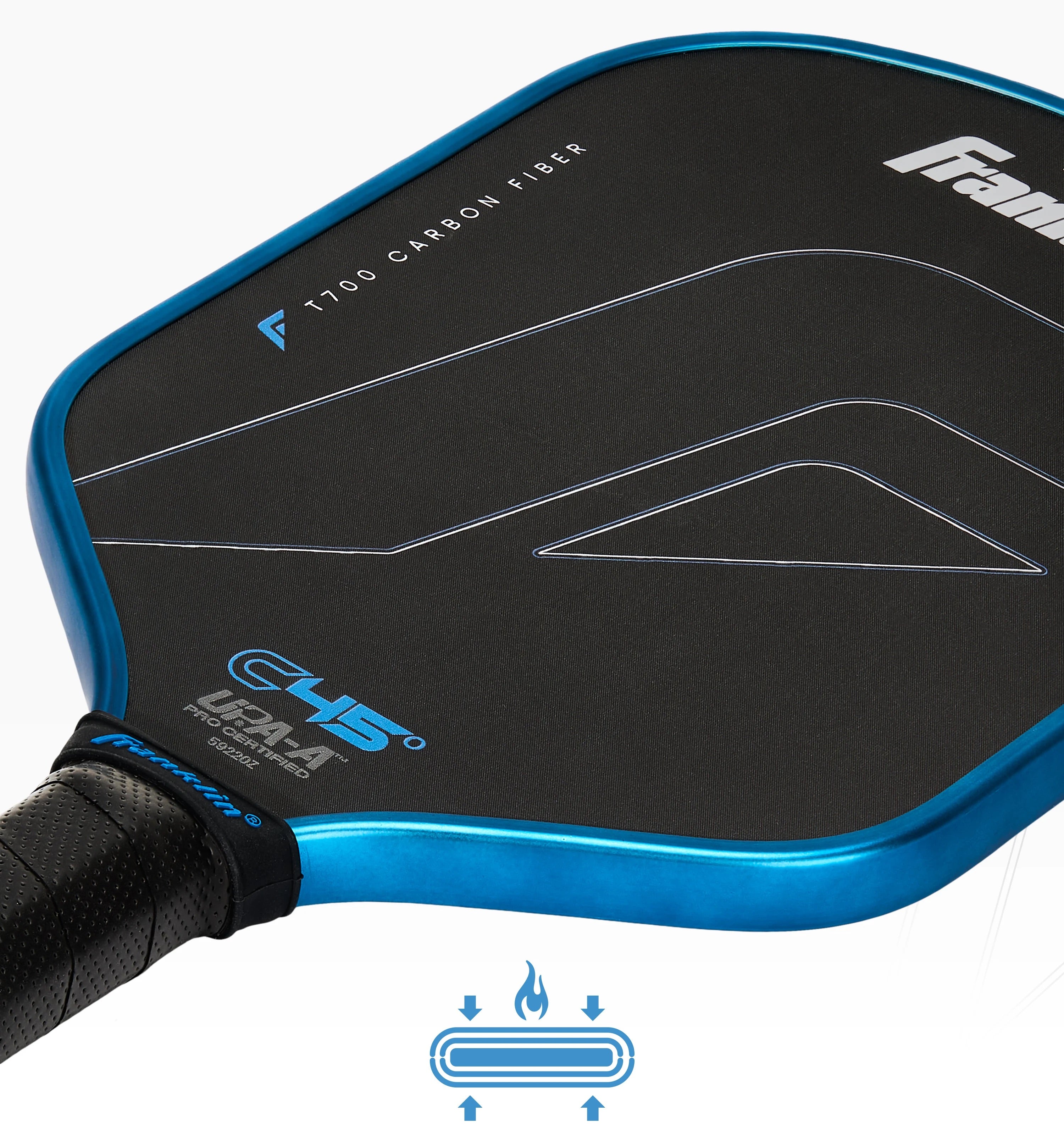 FRANKLIN C45 Carbon 45° Hybrid 14mm Pickleball Paddle