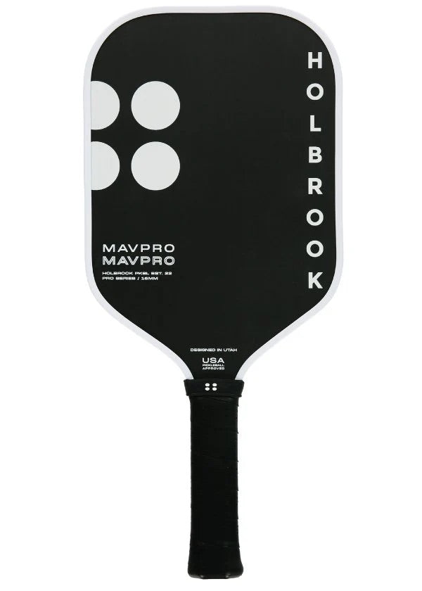 HOLBROOK Mav Pro 16mm 2.0 Pickleball Paddle | Carbon Fibre, USAPA Approved