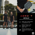 HOLBROOK Pro Aero Metallic T 16mm Pickleball Paddle (Edgeless)