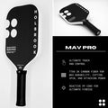 HOLBROOK Mav Pro 16mm 2.0 Pickleball Paddle | Carbon Fibre, USAPA Approved