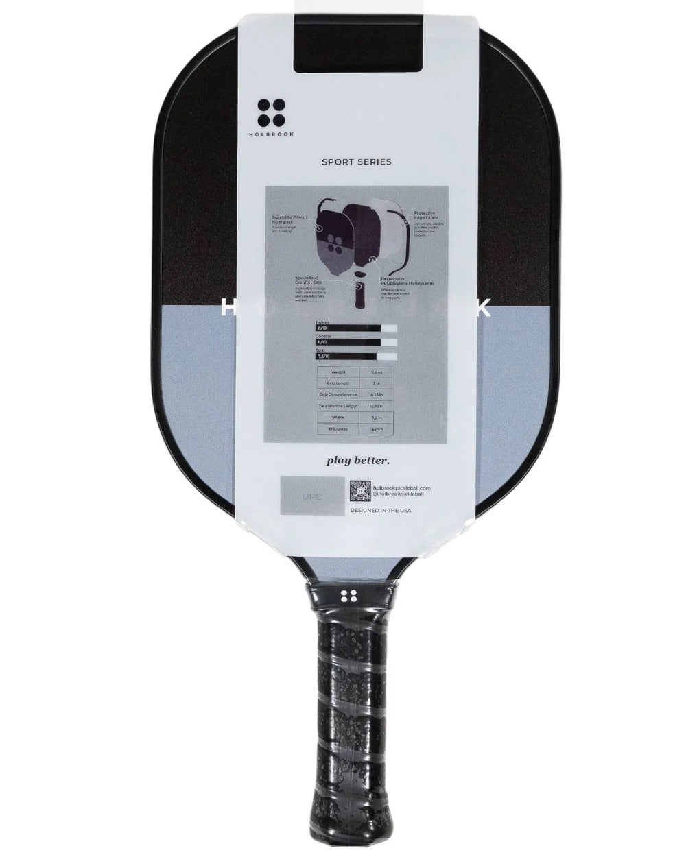 HOLBROOK Sport - MIDNIGHT Pickleball Paddle for beginners