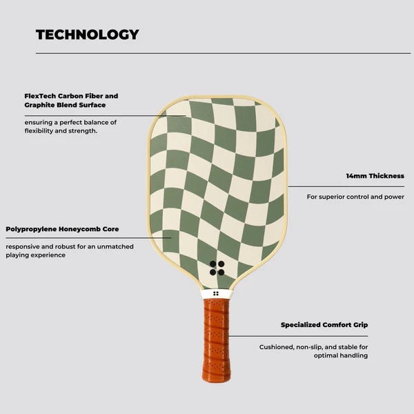 HOLBROOK Performance CENTRE COURT Pickleball Paddle 14mm | Hybrid Power, Control