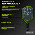 ENGAGE Pursuit V2.0 Amplified Carbon Surface Hybrid Pickleball paddle