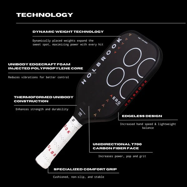 HOLBROOK Pro Aero T Pickleball Paddle (Edgeless)