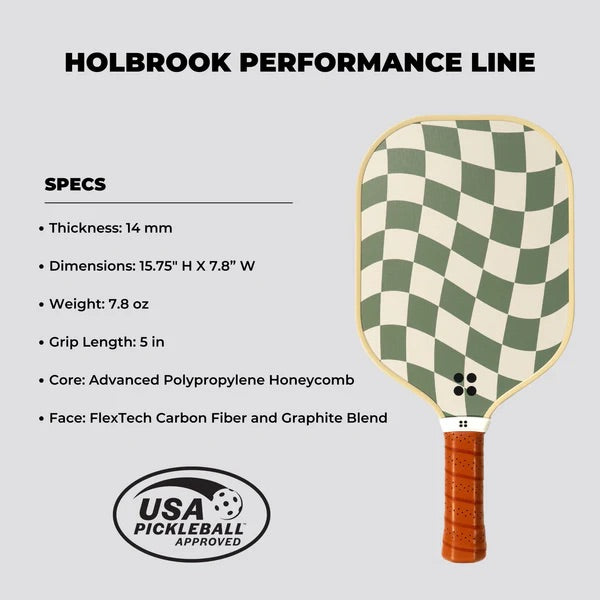 HOLBROOK Performance CENTRE COURT Pickleball Paddle 14mm | Hybrid Power, Control