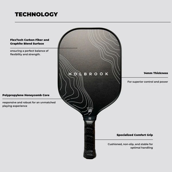 HOLBROOK Performance DAY N' NIGHT Pickleball Paddle 14mm | Hybrid Power, Control