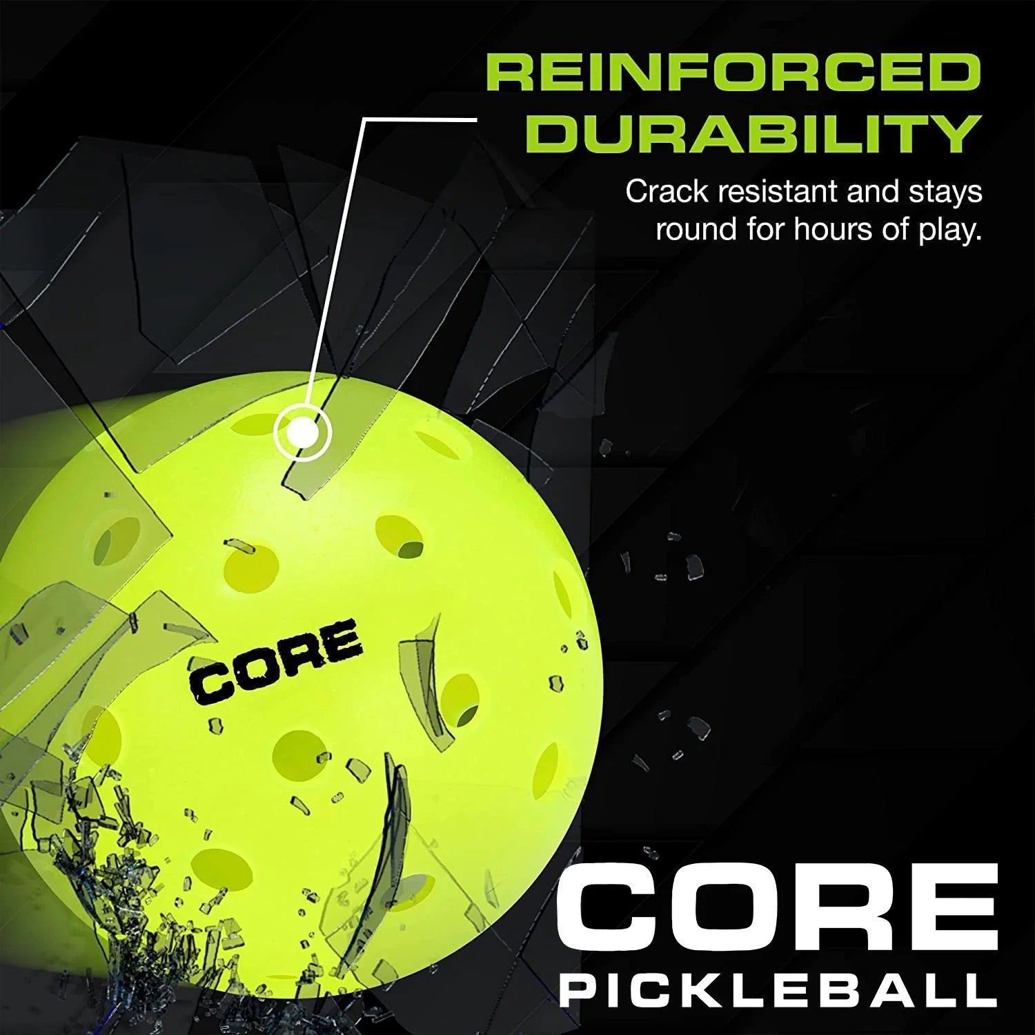 CORE Outdoor 40-hole Pickleball balls