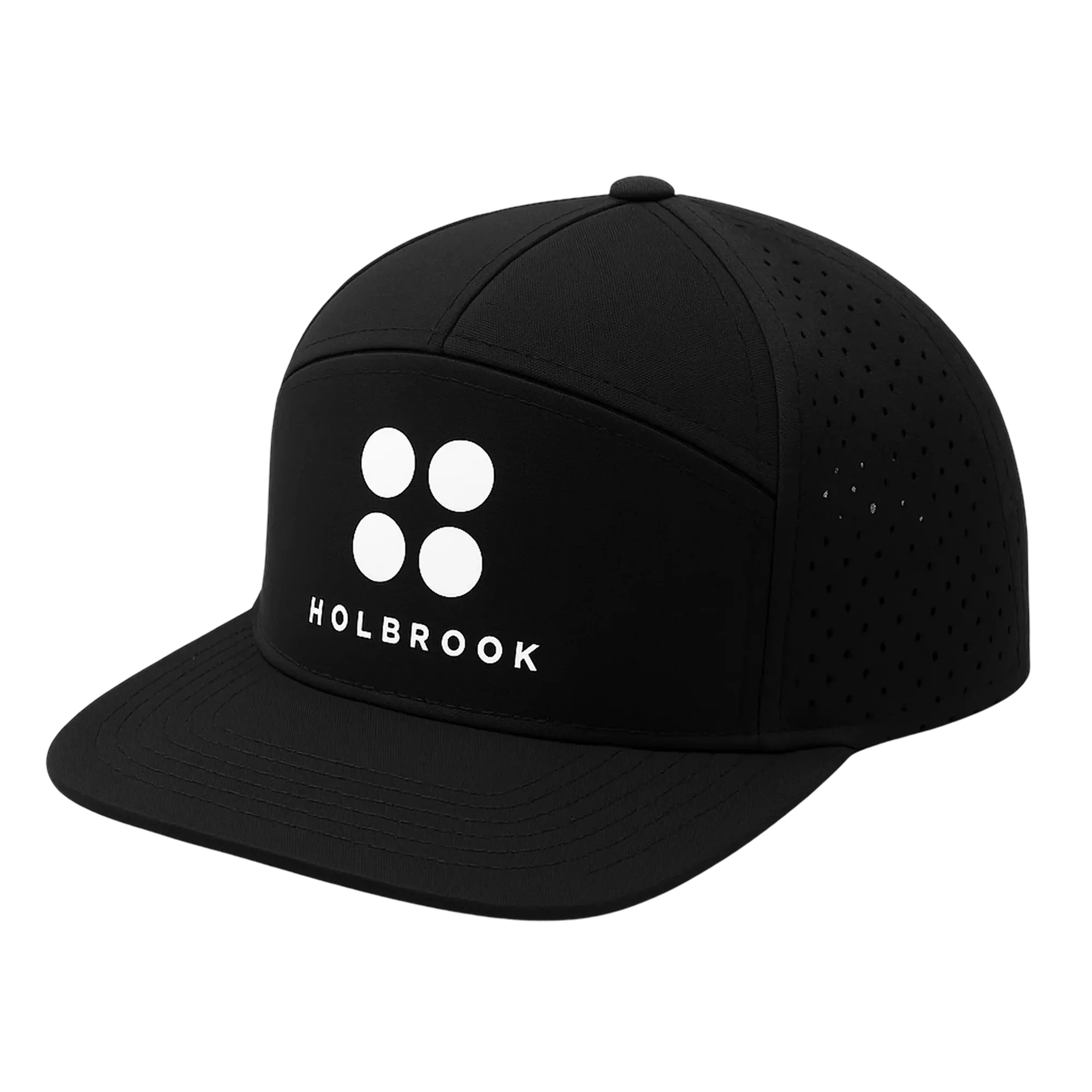 Holbrook 6 Panel Snapback – Black