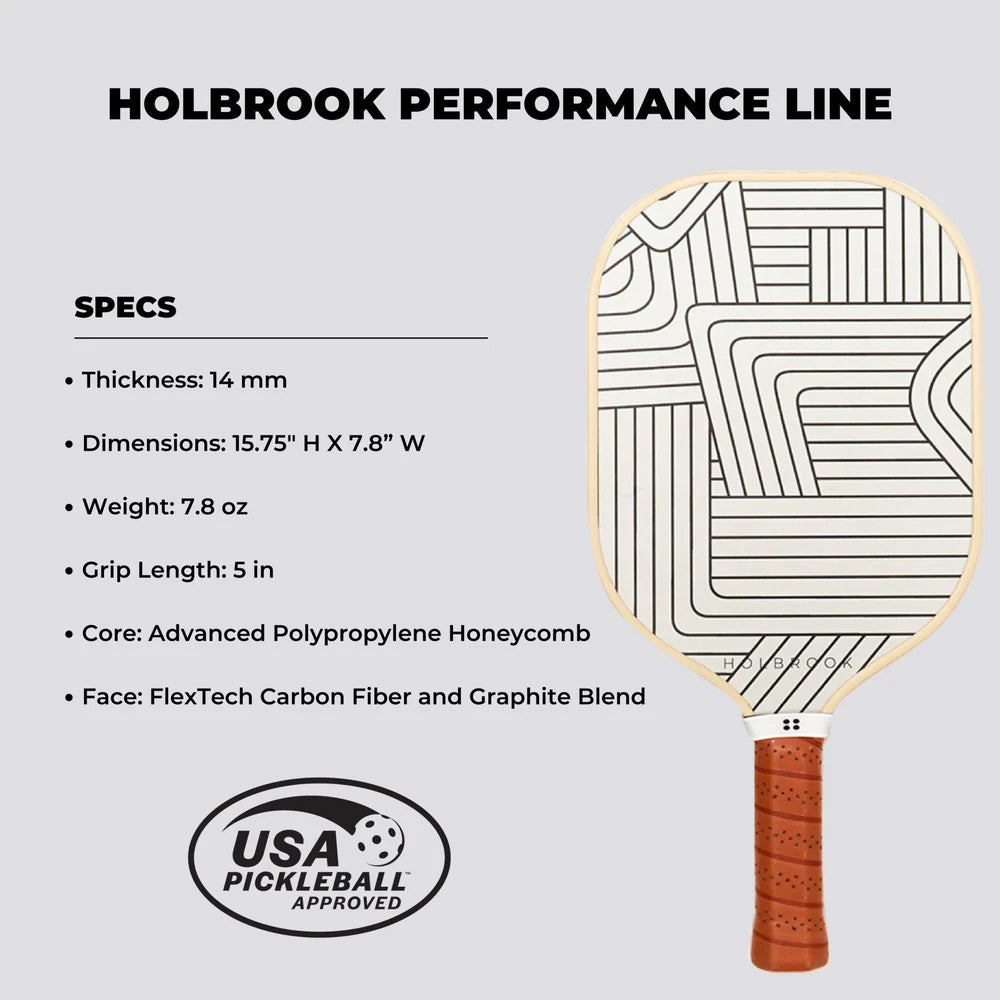 HOLBROOK Performance SOHO Pickleball Paddle 14mm | Hybrid Power, Control