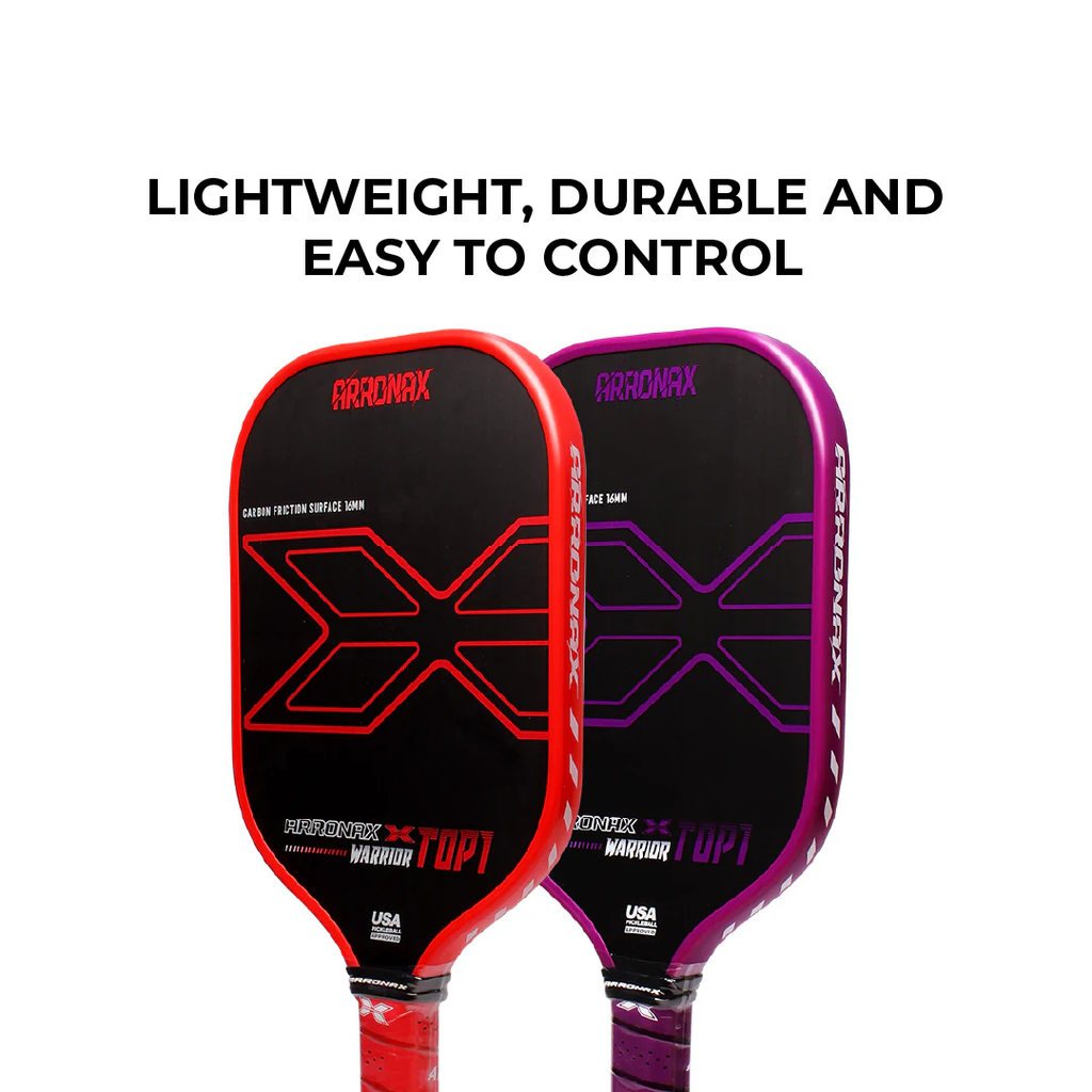 Arronax Warrior X Top 1 Pickleball Balanced Paddle (16mm) — Light Green